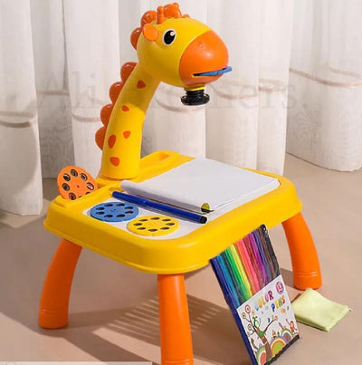 Children Projection Drawing Board LED Projector Drawing Table Toys Kids