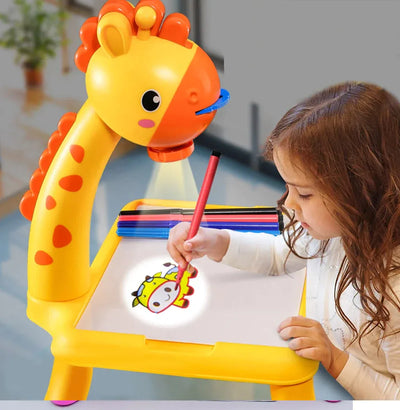 Children Projection Drawing Board LED Projector Drawing Table Toys Kids